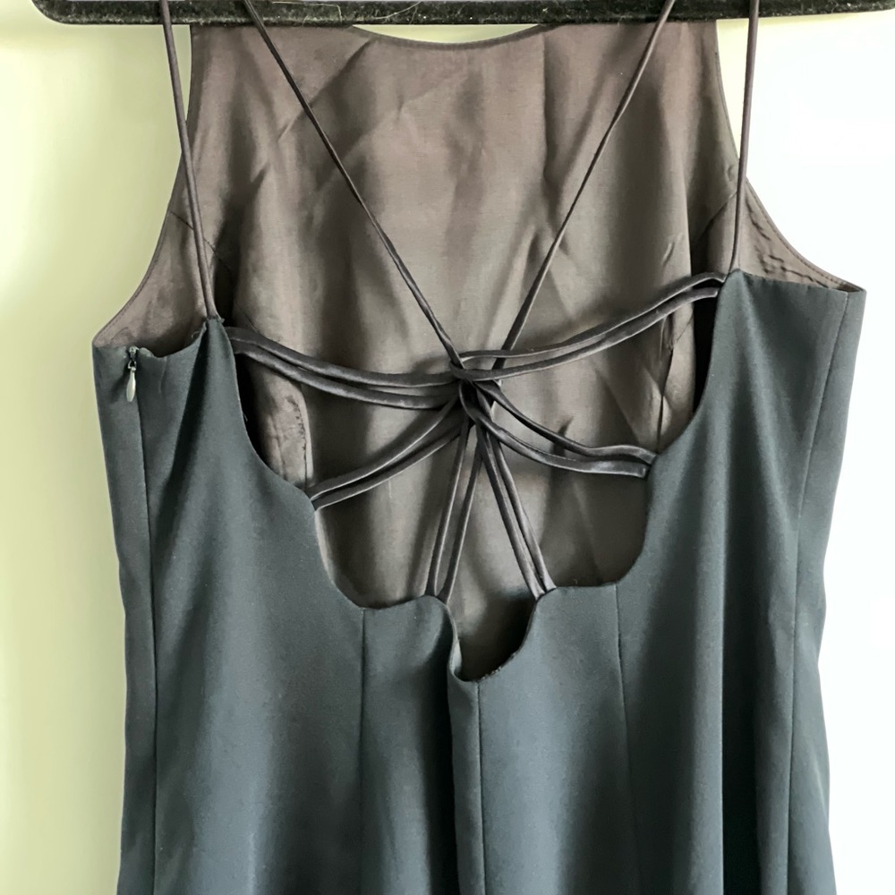 Dark navy Chemise with Elegant Bow Detail